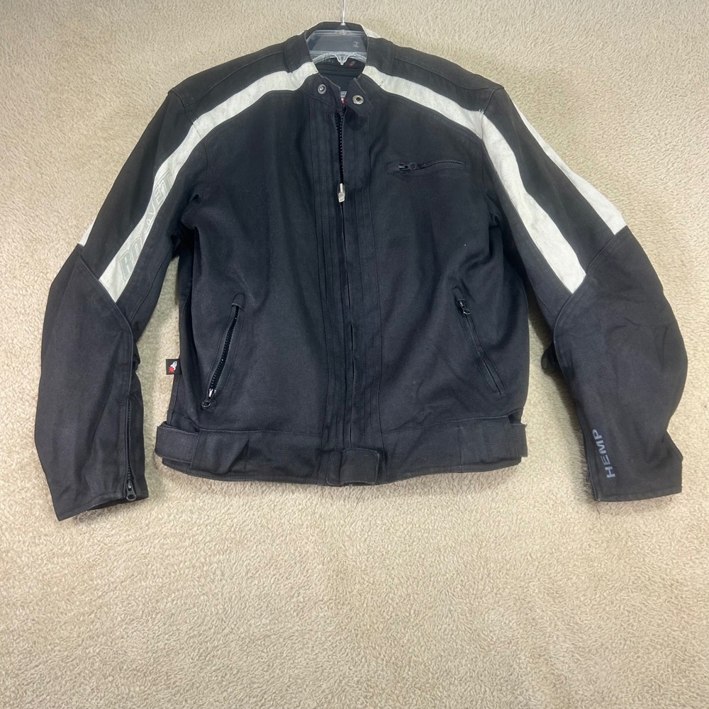 Joe Rocket Black Performance Motorcycle Jacket with White Shoulder Stripes